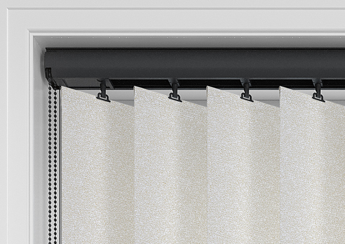 Shimmer (Blackout), Quartz Cream - Vertical Blind - Image 14